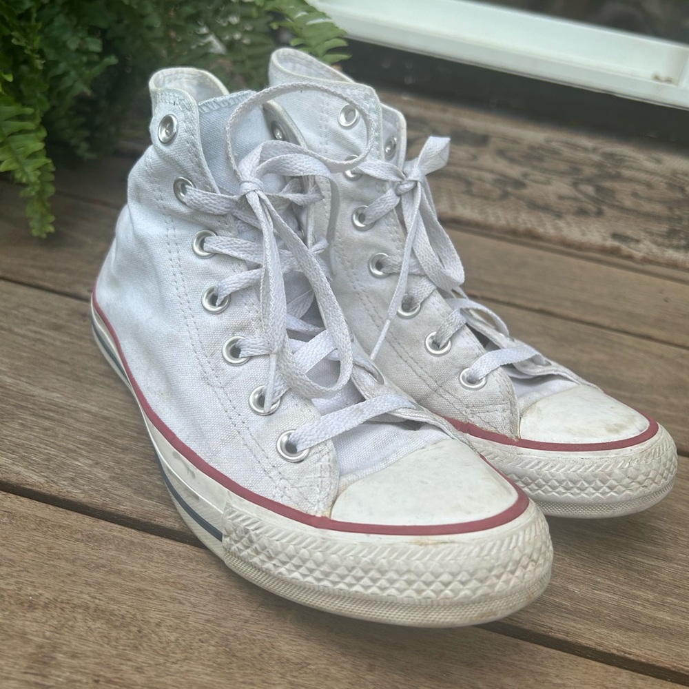 Converse Chuck Taylor All Star High Top Women’s Canvas Sneakers Shoe White sz 8 - Picture 4 of 9